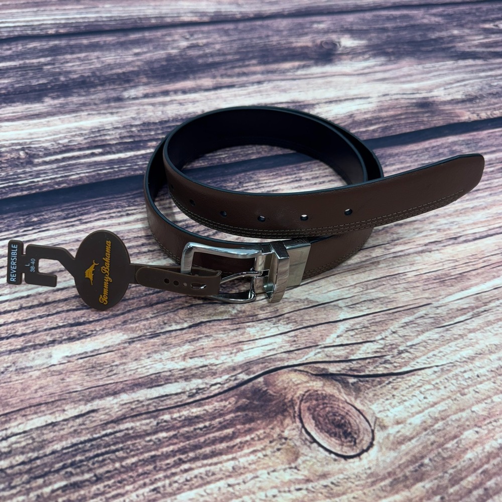 NWT Tommy Bahama‎ Reversible Belt Size L 38/40 Black Brown 11TM020012 Mens $80